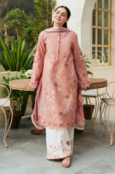 Coco By Zara Shahjahan - Winter 3 Piece - Dhanak Embroidered Dress - SC0001